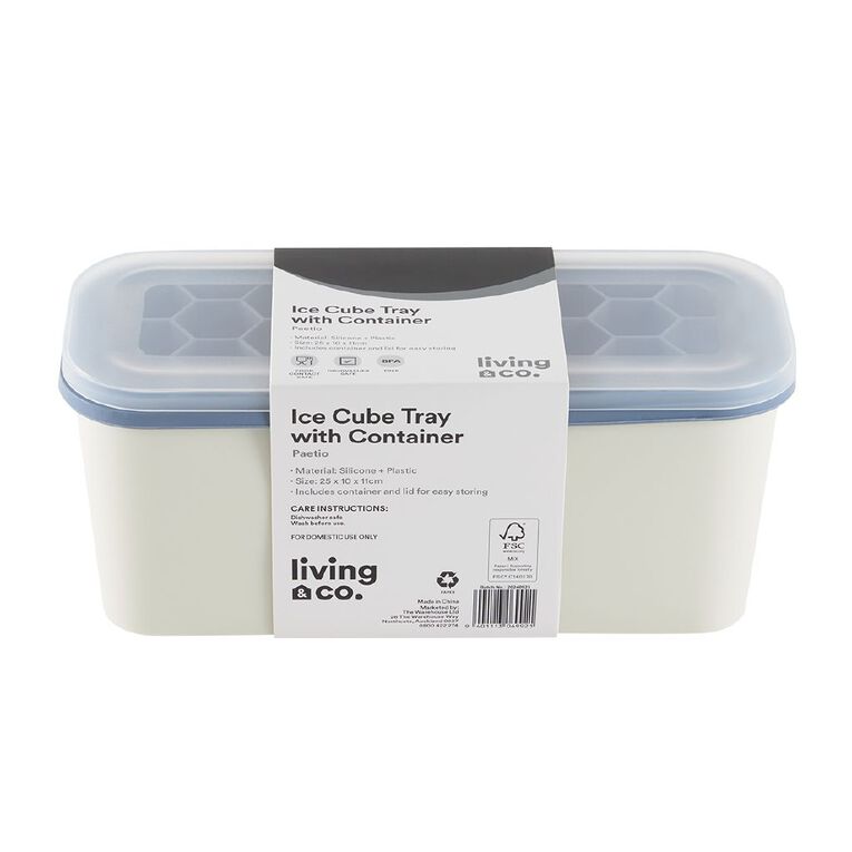 Living & Co Ice Tray with Container Blue, , hi-res