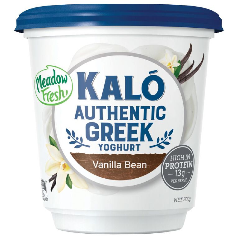 Meadow Fresh Kalo Greek Yoghurt Vanilla Bean 800g, , hi-res