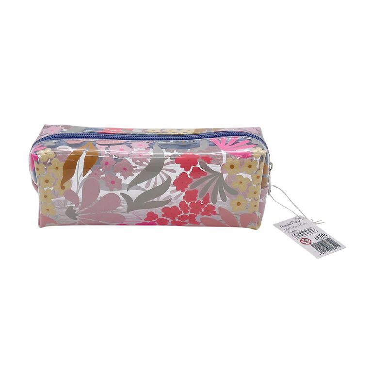 Uniti Pencil Case Floral Purple Mid, , hi-res