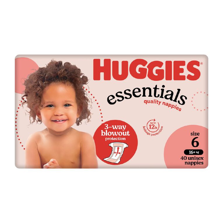 Huggies Essential Nappies Size 6 16+kg 40 Pack, , hi-res