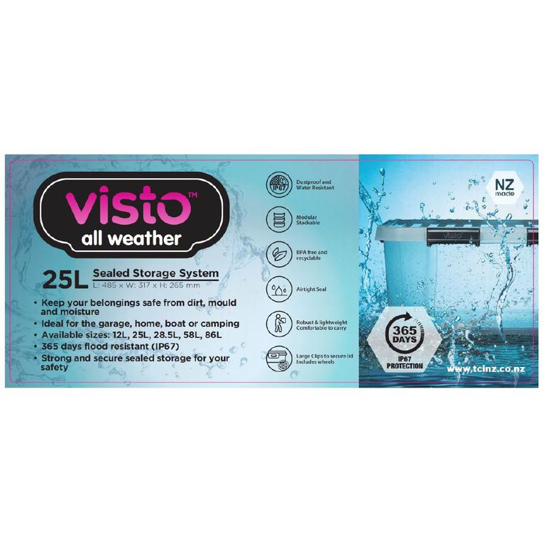 Visto All Weather Sealed Storage System 25L Grey, , hi-res
