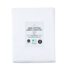 Maison d'Or 1000TC Cotton Sheet Set White King