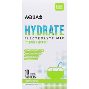 aqua plus hydrate coco splash electrolyte mix 1 each