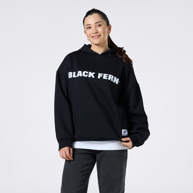 Black Ferns Adults' Oversized Hoodie, Black, hi-res