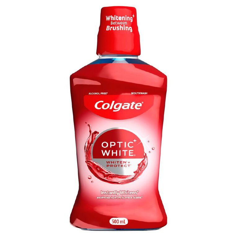 Colgate Optic White Mouthwash Freshmint 500ml, , hi-res