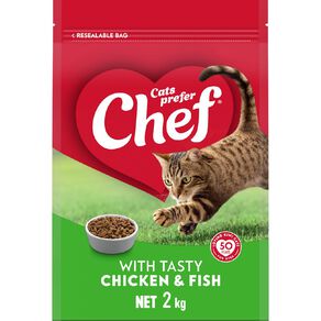 Chef With Tasty Chicken And Fish Cat Food 2kg