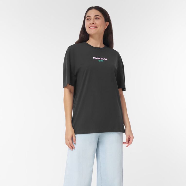 Wicked Women's Glinda Elphaba Boyfriend Tee, Grey Dark, hi-res