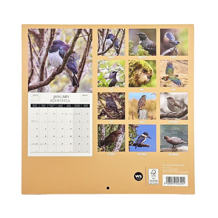 WS 2027 Calendar New Zealand Birds, , hi-res