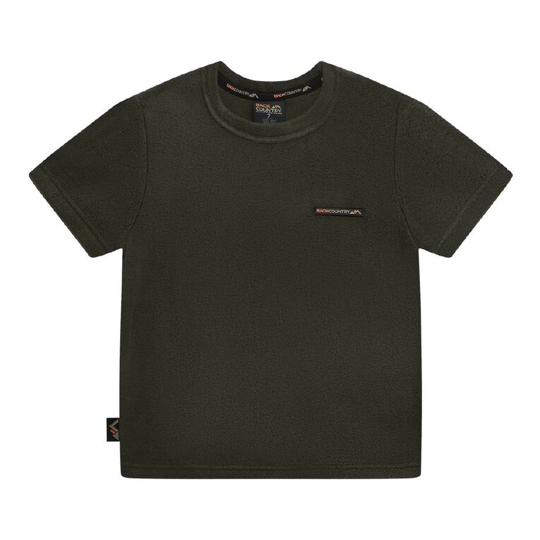 Back Country Kids' Short Sleeve Fleece Tee, Green, hi-res