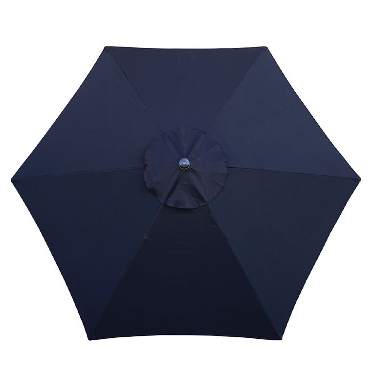 Living & Co Steel Umbrella Black 2.3m, , hi-res