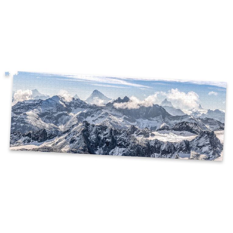 Panoramic Winter Mountain 1000 Piece Puzzle, , hi-res