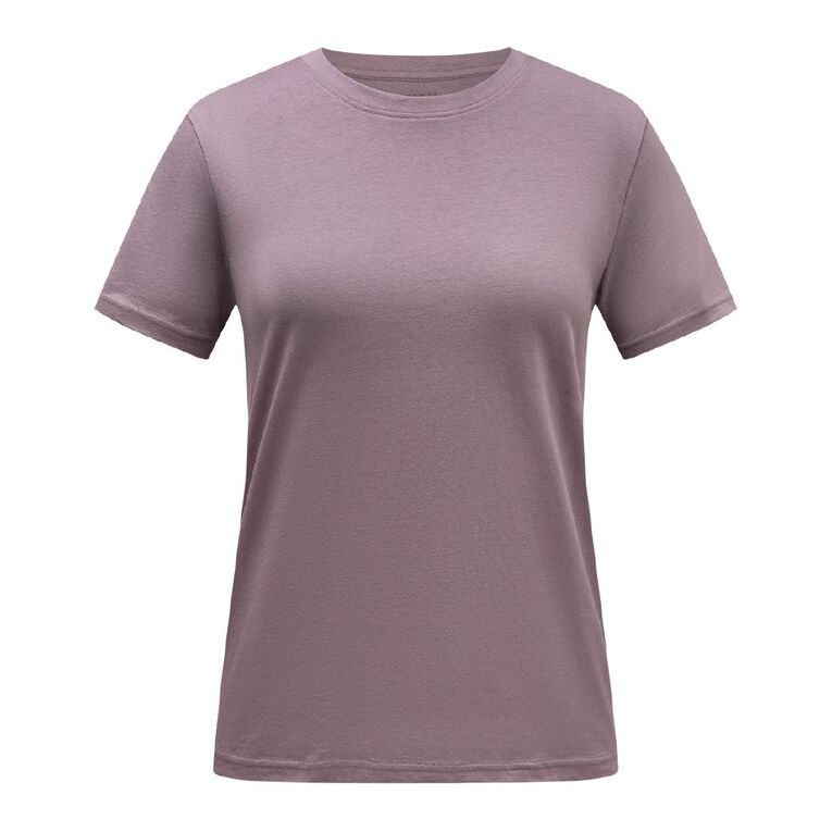 H&H Women's Short Sleeve Crew Neck Cotton Tee, Grey Mid, hi-res