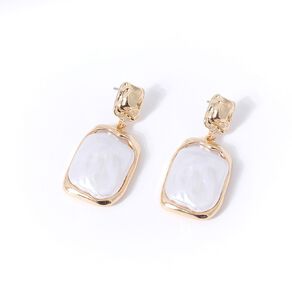 H&H Pearl Square Droplet Earrings