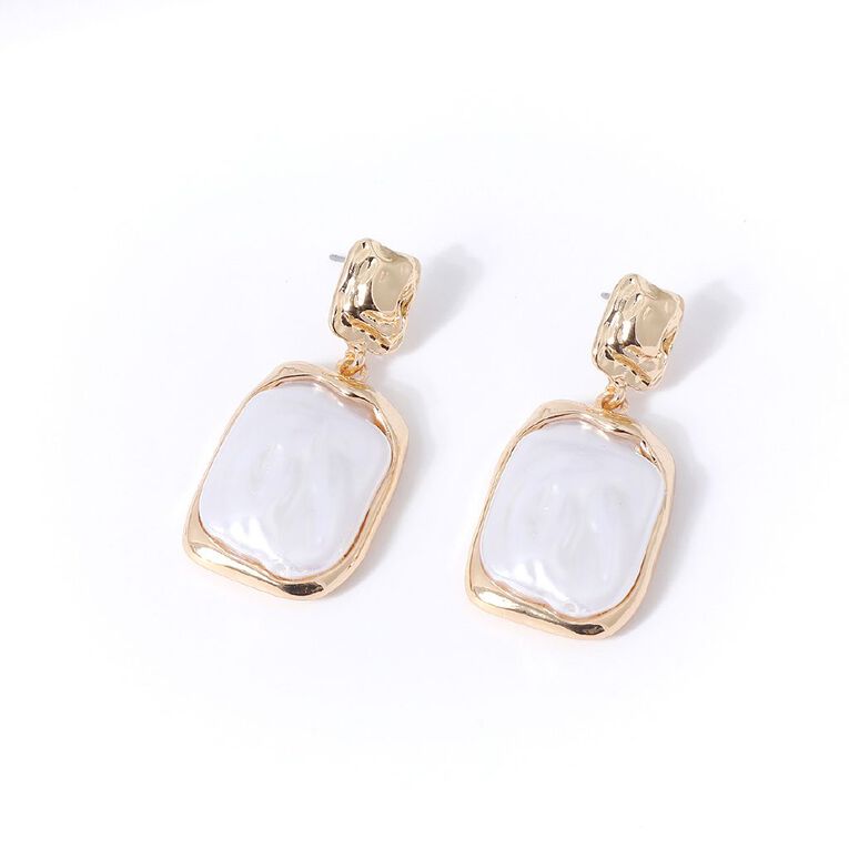 H&H Pearl Square Droplet Earrings, , hi-res