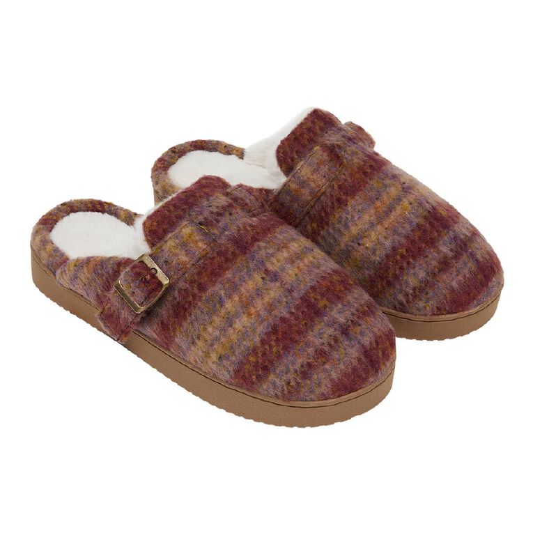 H&H Women's Beatrix Scuff Slippers, Purple, hi-res