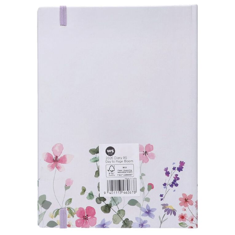 WS 2026 Diary A5 Day to Page Bloom, , hi-res
