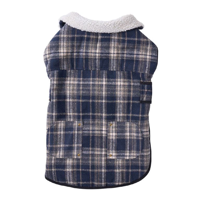 Petzone Check Jacket Blue XL, , hi-res