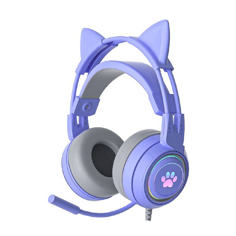 PowerPlay Cat RGB Gaming Headset - Purple, , hi-res