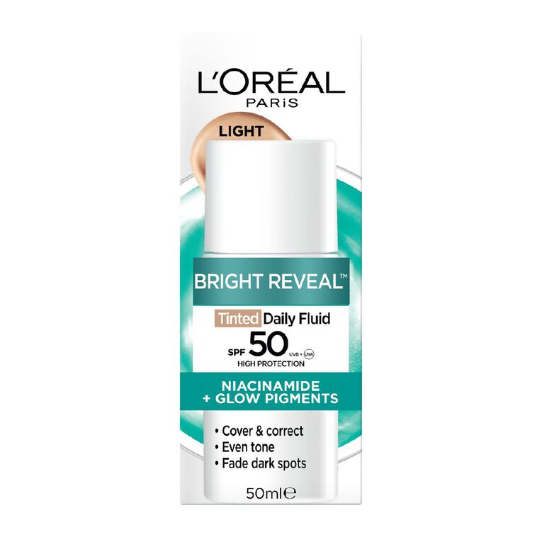 L'Oreal Paris Bright Reveal Tinted Fluid SPF50+ Light, , hi-res