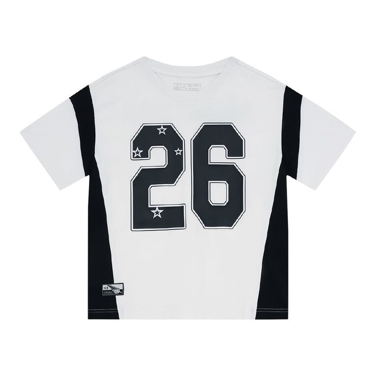 Active Intent Youth Supporter Football Tee, White, hi-res