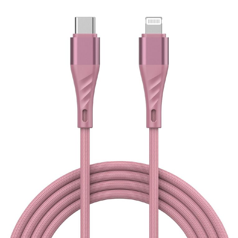 Tech.Inc USB C To Lightning Cable 1m Pink, , hi-res