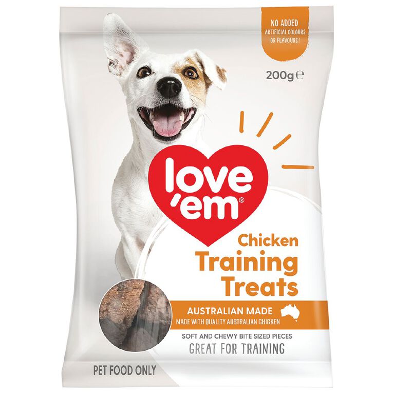 Love'em Chicken Training Treats 200g, , hi-res