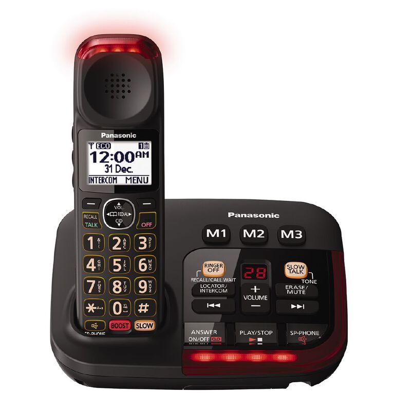 Panasonic KX-TGM420AZB Single Cordless Handset Black Black, , hi-res