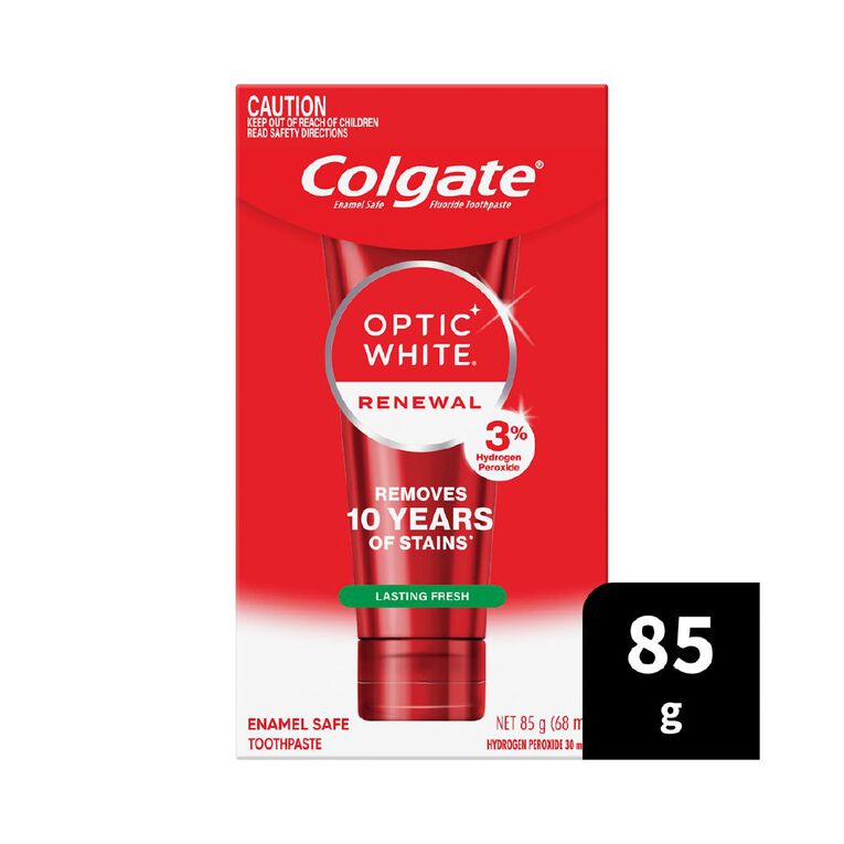 Colgate Optic White Renewal Lasting Fresh Toothpaste 85g, , hi-res