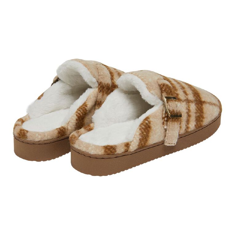 H&H Women's Beatrix Scuff Slippers, Natural, hi-res
