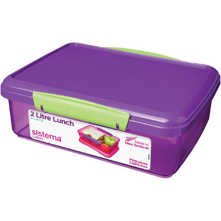 Sistema Klip It Tinted Lunch Box 2L Assorted, , hi-res