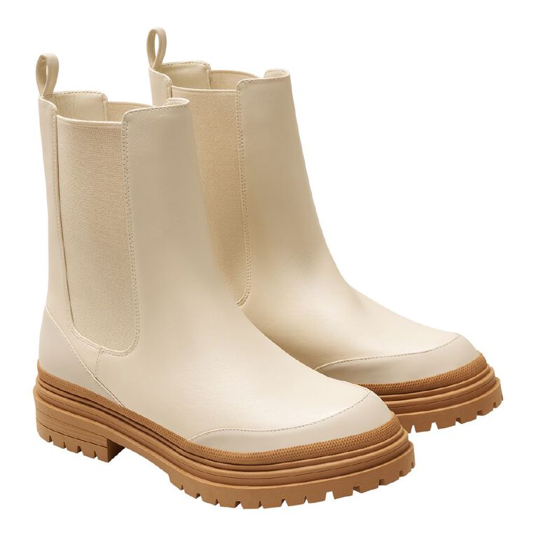 H&H Women's Harvey Ankle Boots, Beige, hi-res