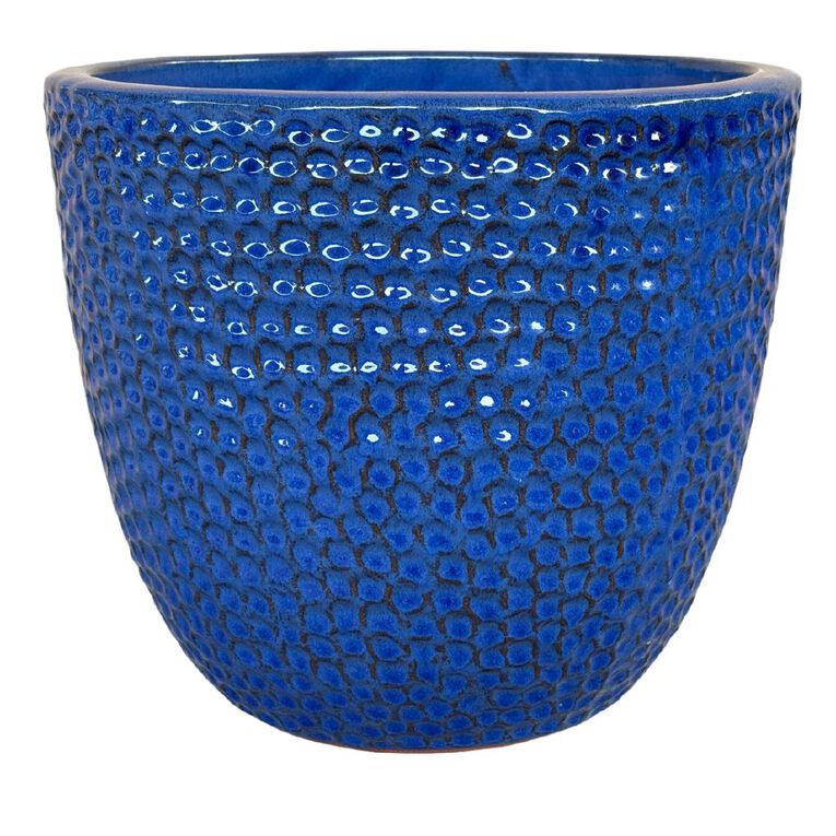 Northcote Pottery Dimple Egg Pot 24cm Blue Medium, , hi-res