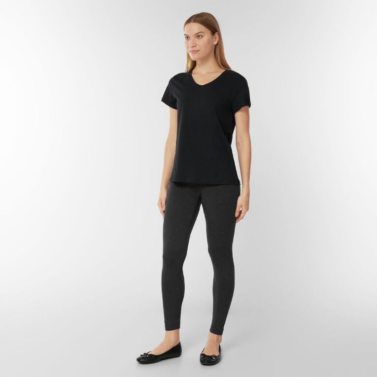 H&H Women's Long Leggings, Charcoal/Grey, hi-res
