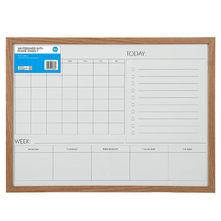 WS Whiteboard Month & Week Planner, , hi-res