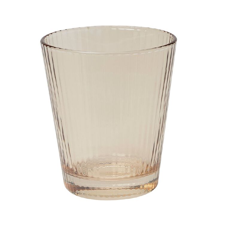Living & Co Amber Textured Glass Tumbler The Warehouse