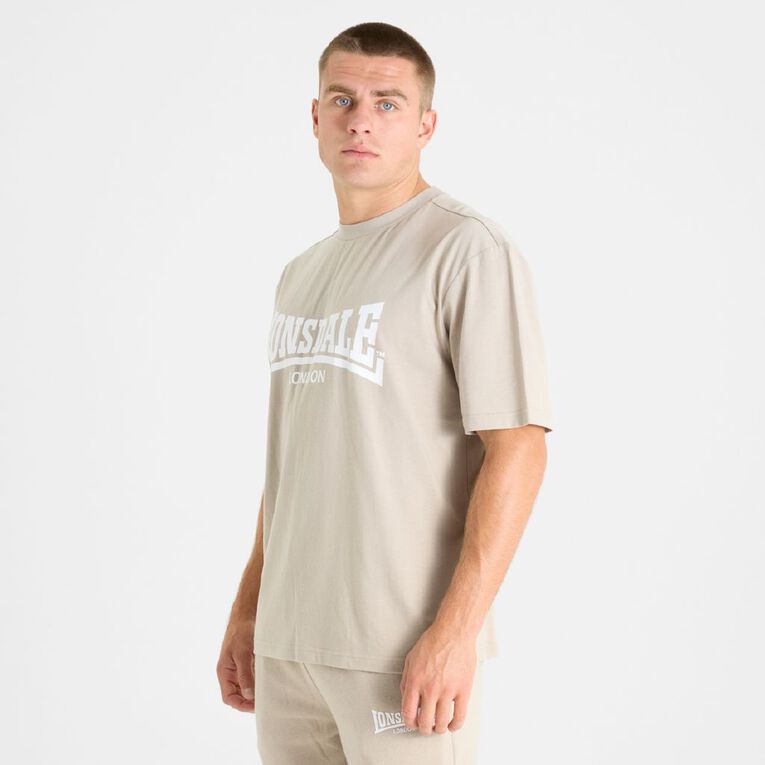 Lonsdale Unisex Tee, Taupe, hi-res
