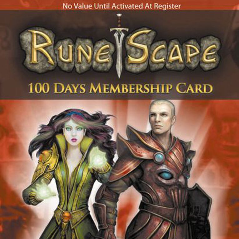 Runescape 100 Days Membership Card The Warehouse