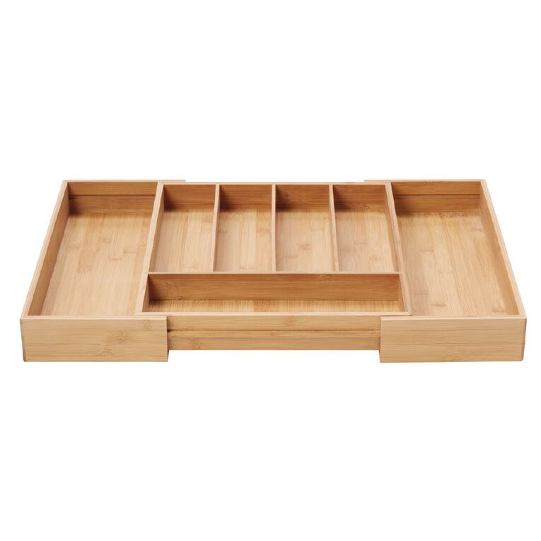 Living & Co Naturals Bamboo Expandable Cutlery Tray | The ...