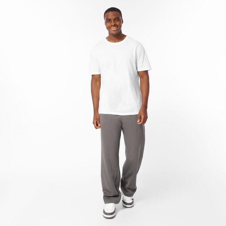 H&H Men's Straight Leg Trackpants, Grey Mid, hi-res