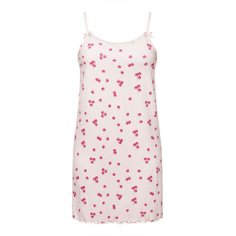H&H Women's Pointelle Nightie, Pink Light, hi-res