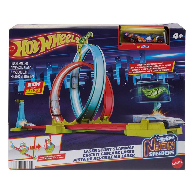 Hot Wheels Action Neon Speeders Lightning Loop Trackset The