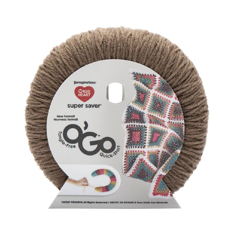 Birch Red Heart O'Go Super Saver Solid 100% Acrylic Yarn 198g Cafe Latte, , hi-res