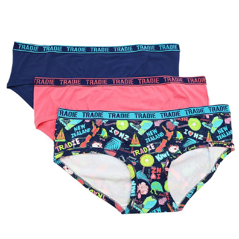 Tradie Women's Curve Boyleg 3 Pack, Navy Tradie Women's Curve Boyleg 3 Pack, Navy, hi-res