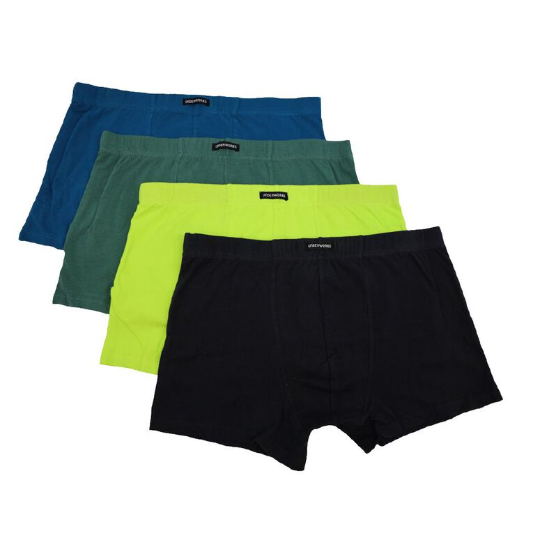 Underworks Men's Trunks 4 Pack, Forest, hi-res