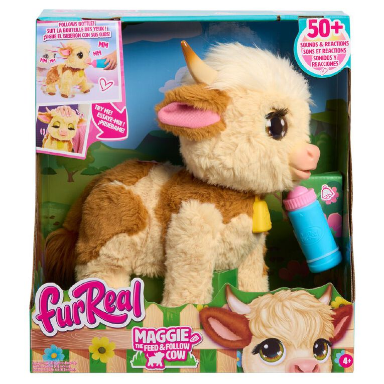 FurReal Maggie the Feed & Follow Cow, , hi-res