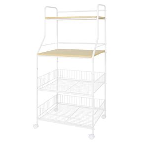 Living & Co 4 Tier Kitchen Storage Unit White
