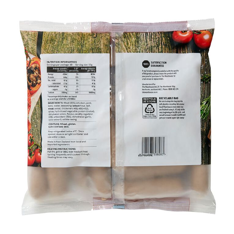 Market Kitchen Pre-Cooked Sausages 1kg, , hi-res