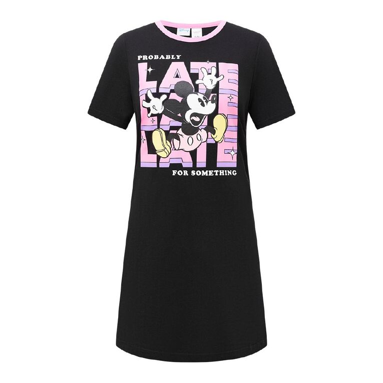 Disney Women's Knit Nightie, Black, hi-res