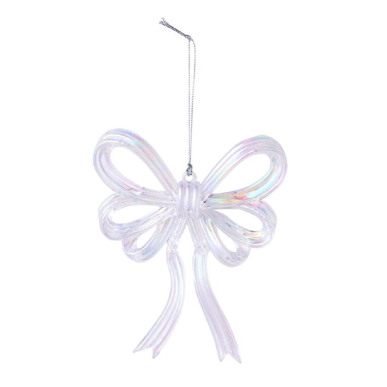 Wonderland Tree Decoration Iridescent Bow, , hi-res