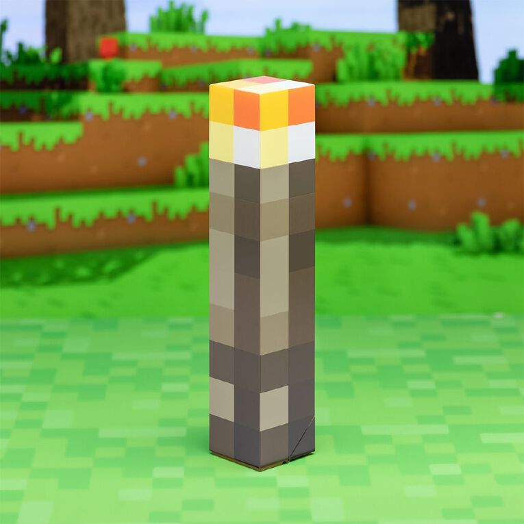 Paladone Minecraft Torch Lamp With Light Modes, Wall Mountable And